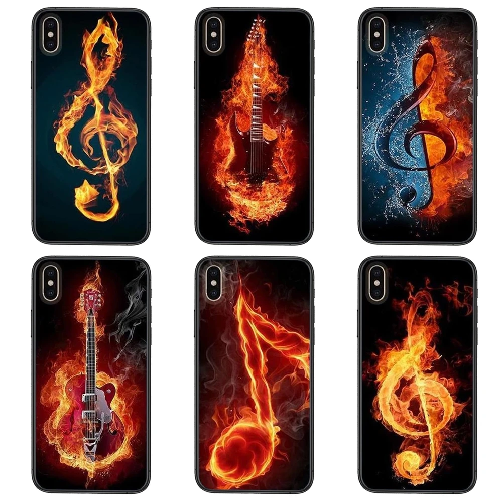 Для Xioami Redmi Note 10 Pro 5G 9 9S 9T Max 8 7 6 5 4 Pro Max DJ музыкальная гитара низкая цена чёрные Hoesjes