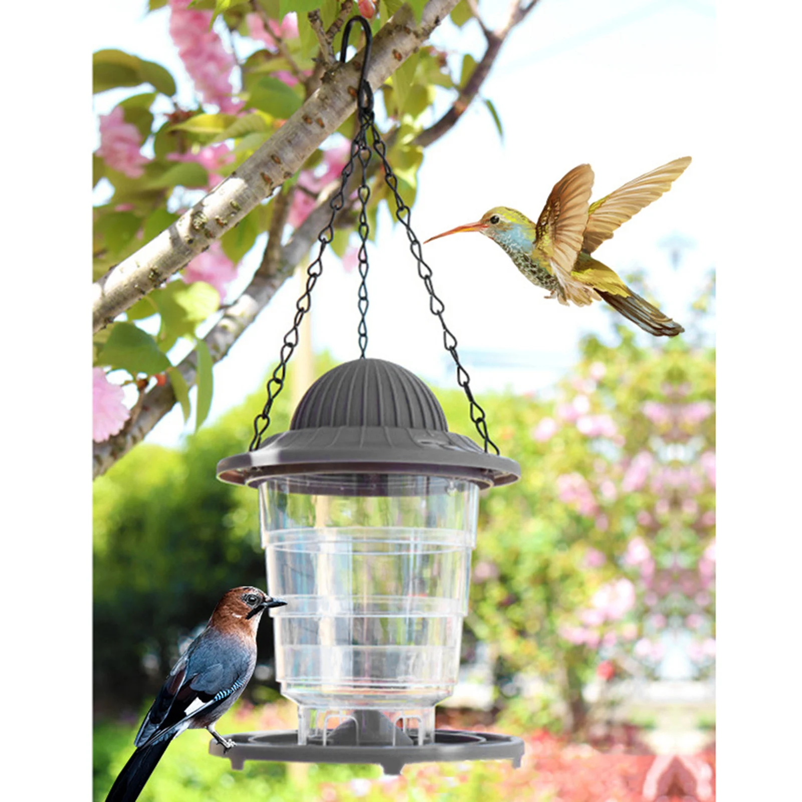 Кормушка для птиц с крючком подвесное украшение сада двора крышей |