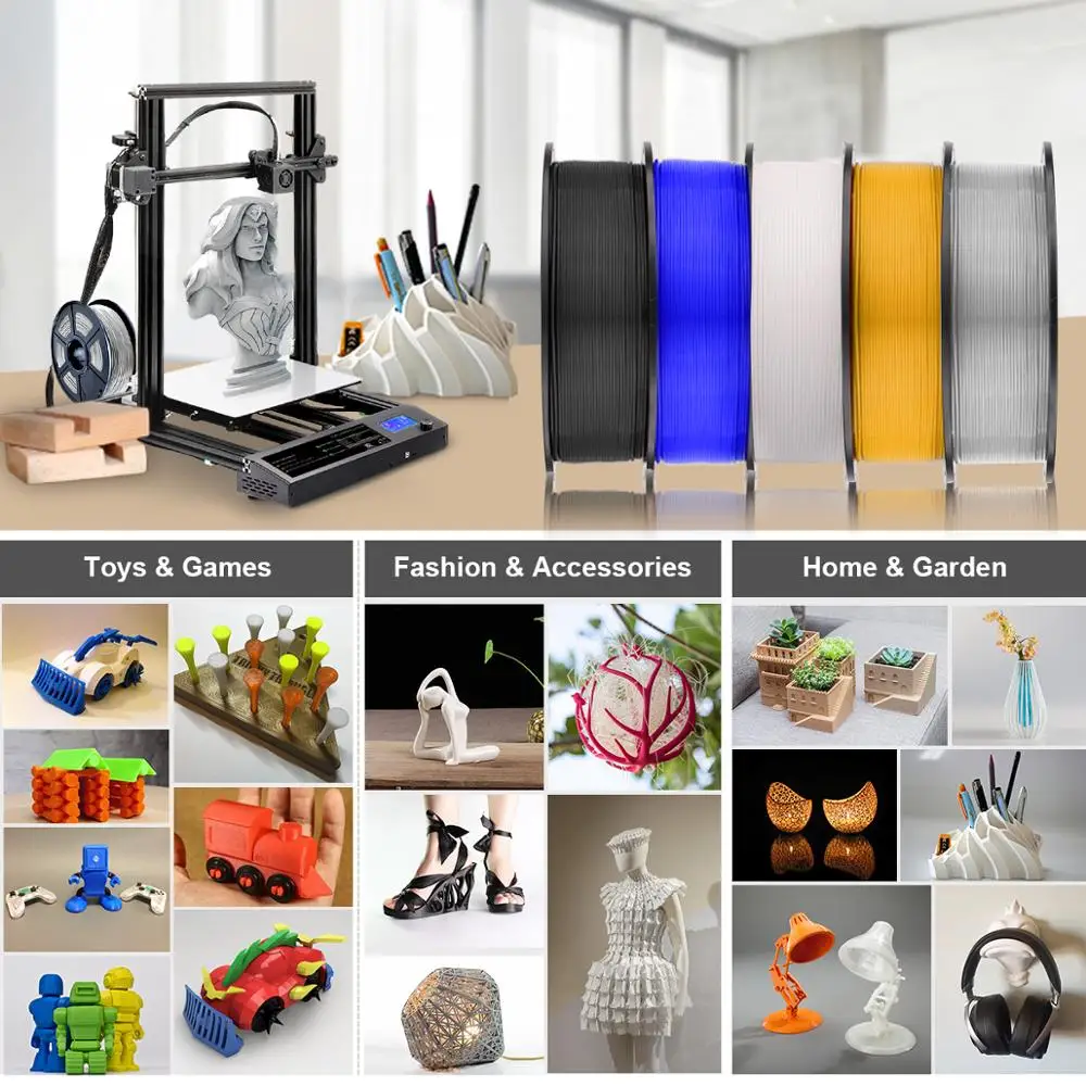 

AW 3D PETG Filament 1kg 1.75mm Transparent Tolerance 0.02mm No Bubble FDM 3D Printer Material High Strength Non-toxic Filaments