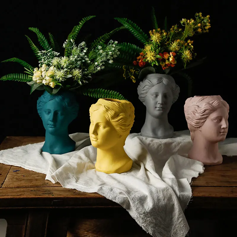 

Nordic Ornaments Venus Ceramic Flower Pot Creative Home Decoration Ornaments People Statue Flower Vase