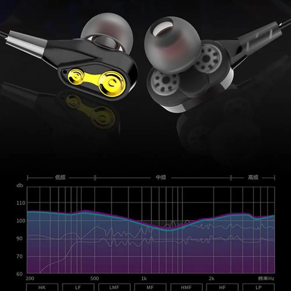 TWISTER.CK универсальные двойные подвижные наушники с басами в ухо динамики