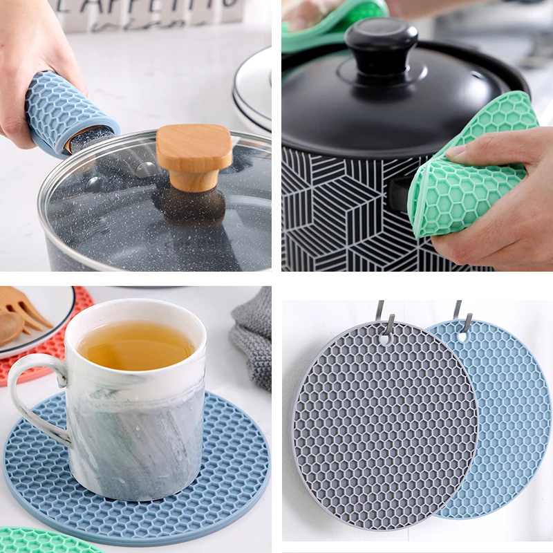 1 Pcs Silicone Dining Table Placemat Coaster Kitchen Accessories Mat Cup Bar Mug Drink Pads | Дом и сад