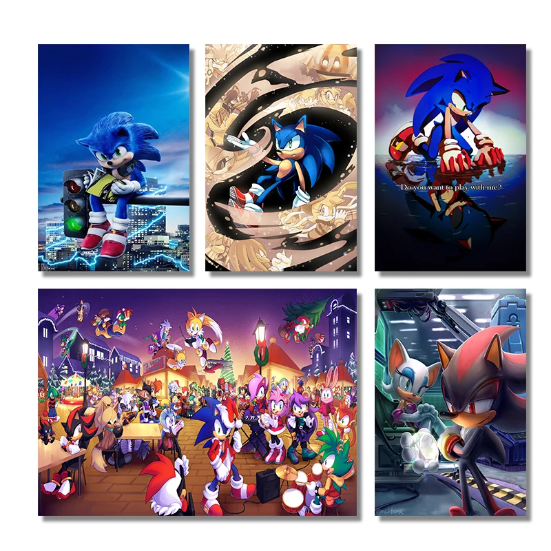 

Cartoon Video Games Canvas Painting Wall Art Poster Kids Dorm Room Living Hoom Picture Decor