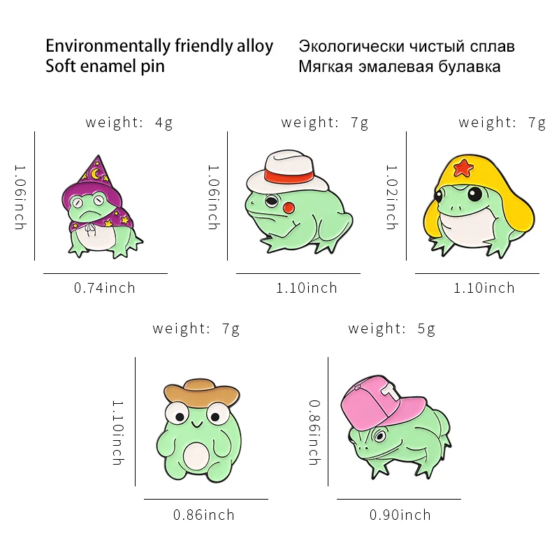 Эмалированная булавка Quack персонализированная в виде лягушки клубники лотоса