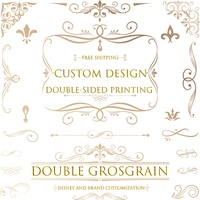 double sided printing design custom logo grosgrain ribbon for diy hair bows craft festival decorations 50100 yards