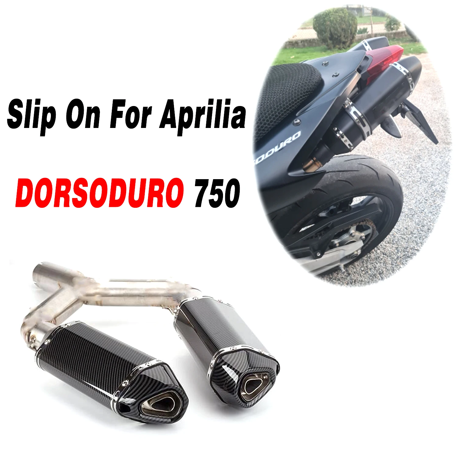 Выхлопная труба для Aprilia DORSODURO 750 выхлопная мотоцикла | Автомобили и мотоциклы