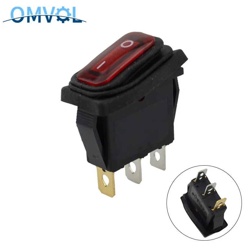 1 шт. ВКЛ./ВЫКЛ. 15 а/250 В сверхмощный 3 контактный водонепроницаемый светодиодный