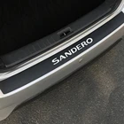 Защитная пленка на задний бампер, наклейки для Renault Sandero, защита от царапин на край БАГАЖНИКА АВТОМОБИЛЯ