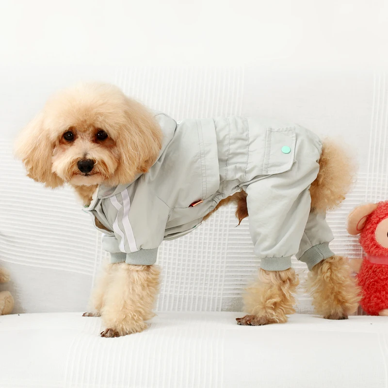 Winter Warm Dog Clothes Waterproof Overalls Jacket Raincoat Pet Coat Puppy Roupa De Cachorro KK60GF | Дом и сад
