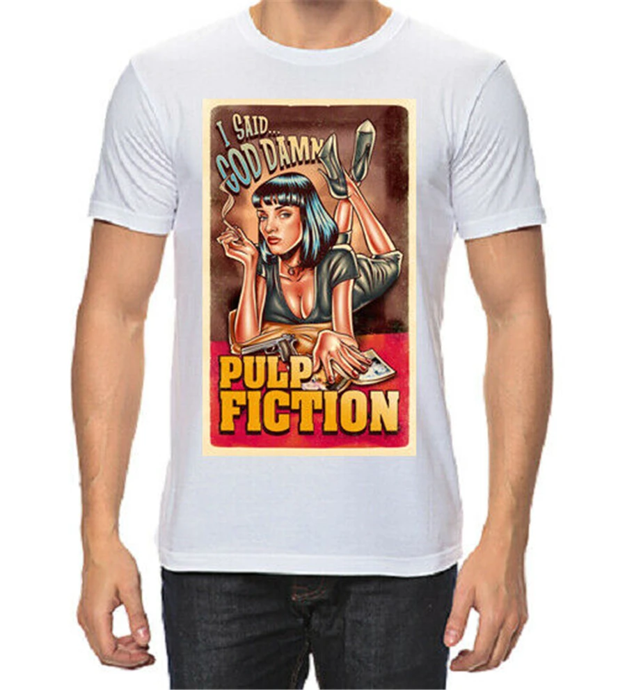 

Pulp Fiction Quentin Tarantino Men'S T-Shirt Fashion New With Tags Tshirt Summer O Neck Tops Tee Shirt