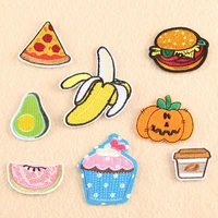 ice cream patches on clothes t shirt stripes appliques diy sewing fabrics stickers badges fruit food embroidered patches