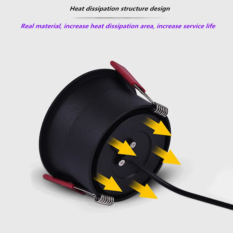 Регулируемый внутренний светильник без рамки с регулируемым углом освещения 5 Вт