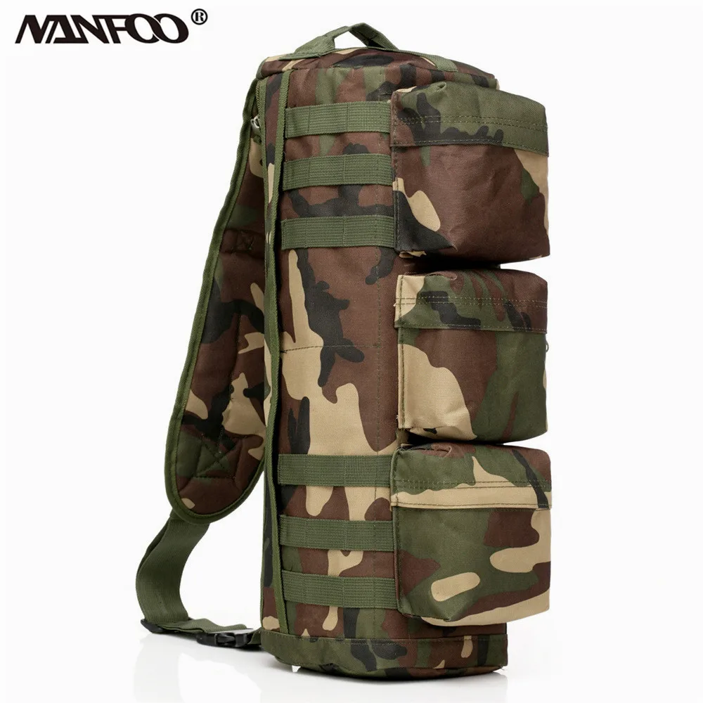 

Outdoor Jungle Camo Hunting Fishing Shoulder Bag Waterproof Assault Sling Bag Tactical Molle Backpack Trekking Camping Backpack