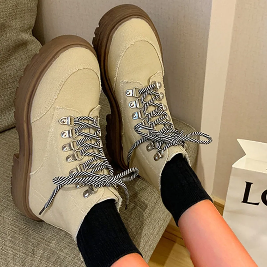 Женские ботинки в стиле милитари готическая обувь панк зимние женские тканевые