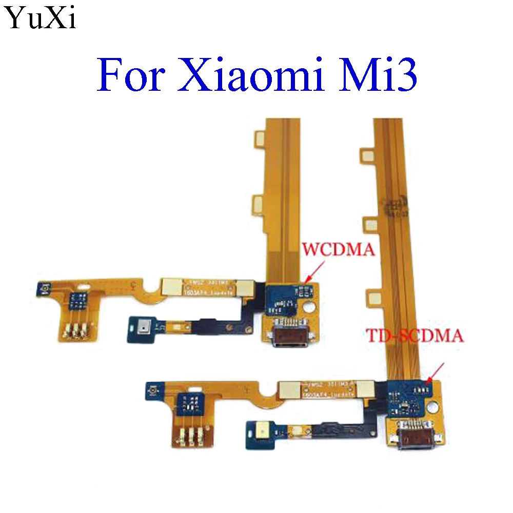 

YuXi для Xiaomi Mi3 Mi 3 M3 Запасные части USB док-станция зарядный порт + микрофон модуль платы ленточный гибкий кабель