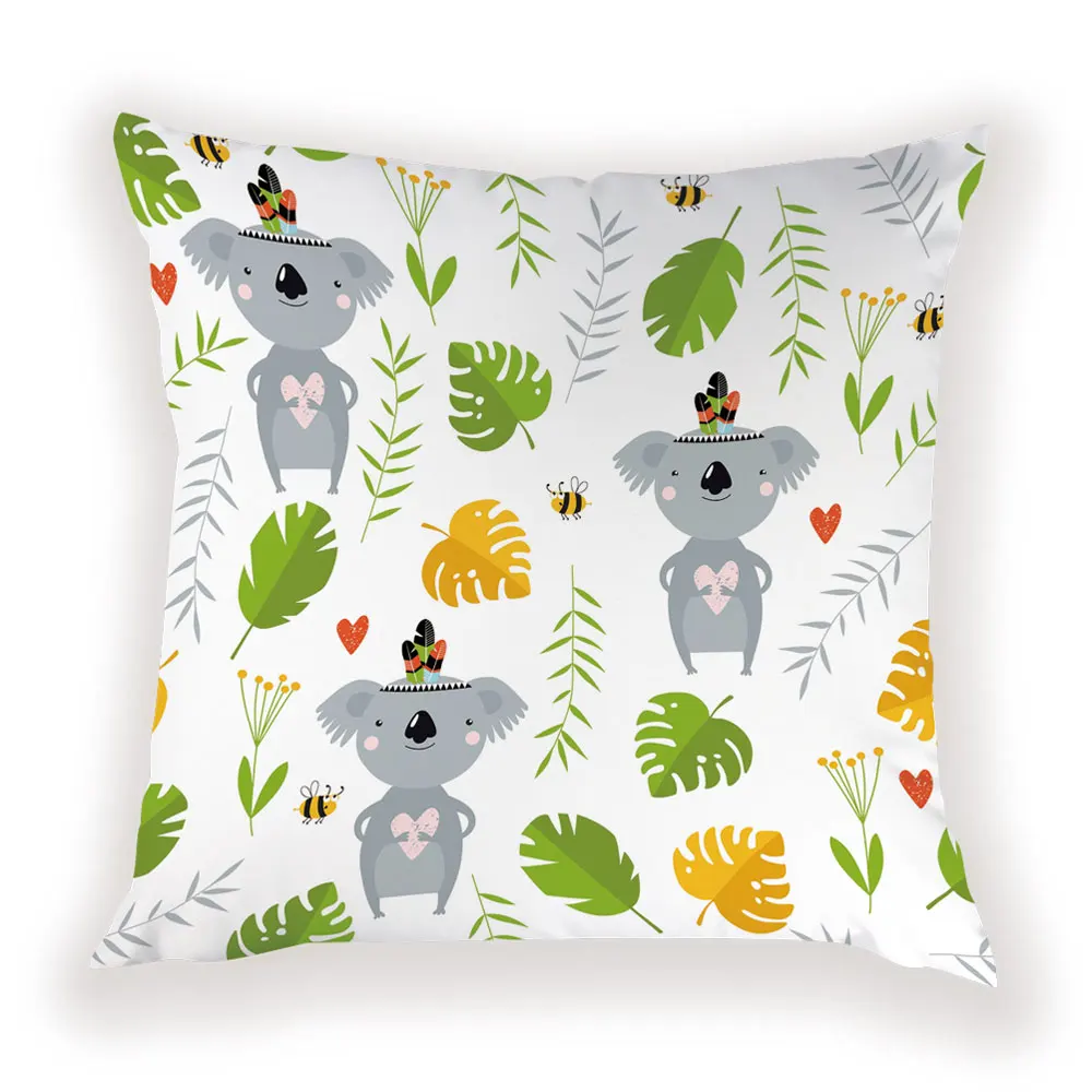 L1084-10 Наволочки для подушки с изображением животных Коала, милые украшения для подушки для дома, персонализированные наволочки для дома, подушки для гостиной - Цвет: L1084-10