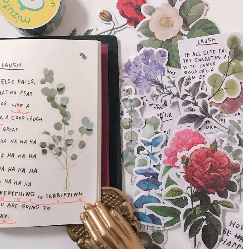 22 шт./пакет эвкалипт шаровидный цветок Стикеры DIY ремесло Скрапбукинг альбом