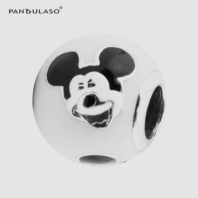 Beads For Jewelry Expressive Mouse Charm White &amp Black Enamel Fits European Charms Bracelets Woman DIY Sterling Silver | Украшения и