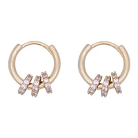 exquisite korean version earrings simple cold style small circle earrings ear buckles small ear jewelry