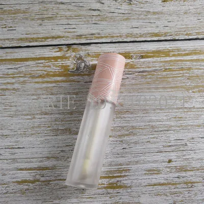 Пустой косметический портативный матовый контейнер для блеска губ с розовой