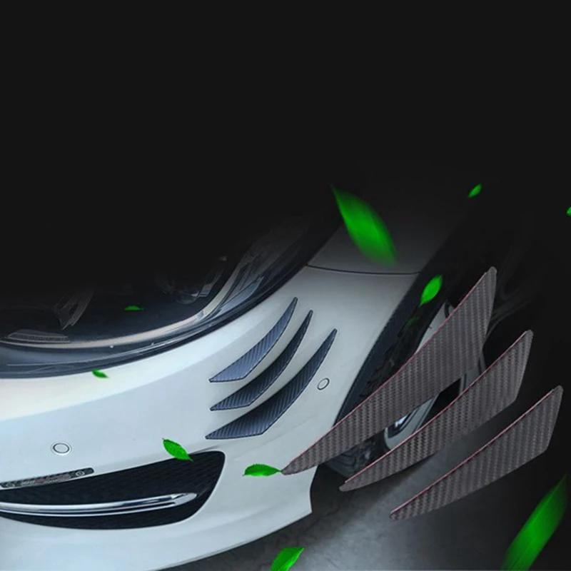 

6PCS Universal Car Front Bumper Lip Protector Rear Diffuser Auto Carbon Fiber Spoiler Splitter Wing Protection Guard