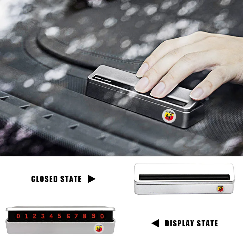 

Car Temporary Parking Card Telephone Number Car Park Stop Card for Fiat Abarth Viaggio Abarth Punto 124 125 500 Car Accessories
