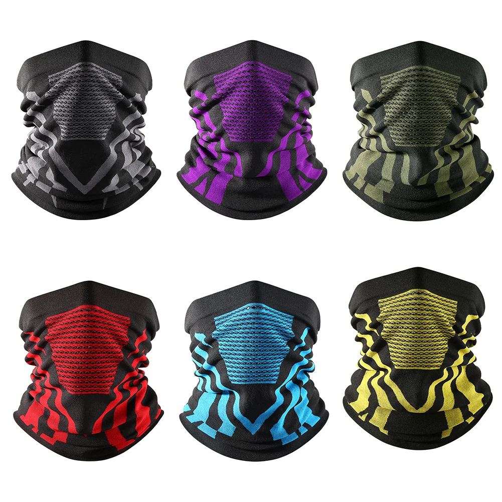 

Winter Ring Tube Soft Bandana Mask Neck Gaiter Scarf Skiing Snowboard Windproof Half Face Cover Warmer Scarves Hood Women Men
