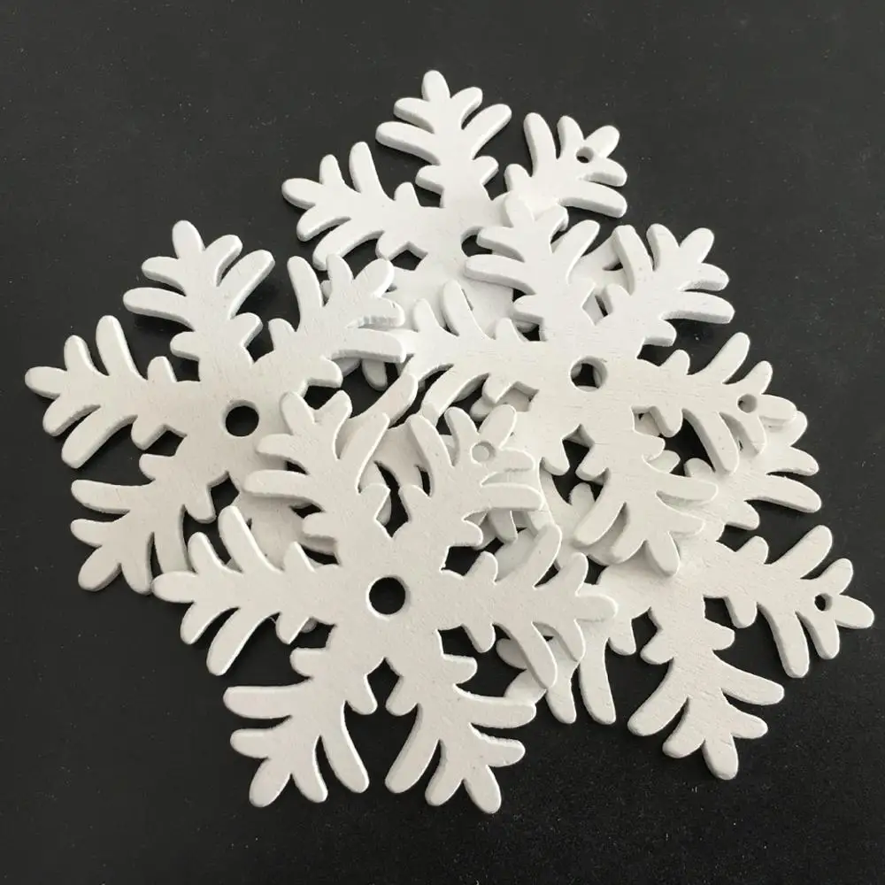 10 шт. белые и красные деревянные рождественские украшения Подвески из дерева