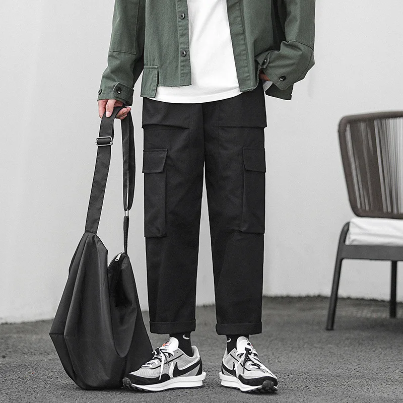 

Streetwear Armygreen Harem Pants 2019 Harajuku Cargo Pants Overalls Men Joggers Pants Hip Hop Korea Straight Sweatpants For Male