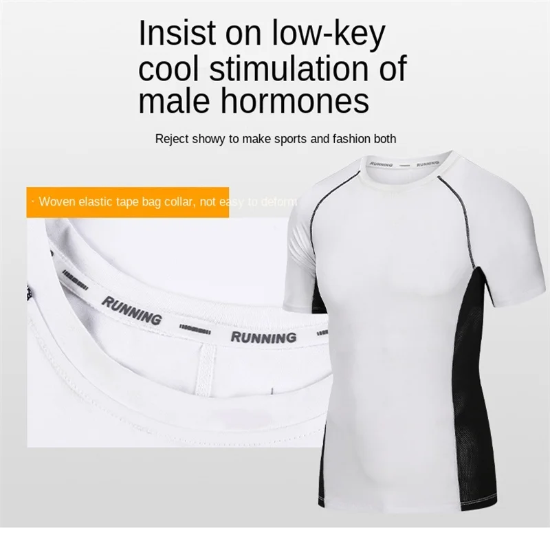 

4 Pcs/Set Men's Tracksuit Compression Sports Suit Gym Fitness Clothes Running Jogging Sport Wear Training Workout Tights