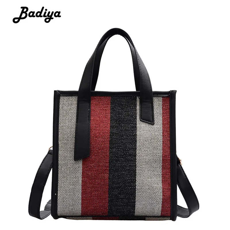 Модная дикая женская сумка Biref в полоску многофункциональная Большая