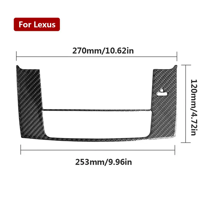 

For LEXUS IS250 300 350 2006-2012 Central Control GPS Navigation Panel Decor Stickers Interior Carbon Fiber Car Accessories