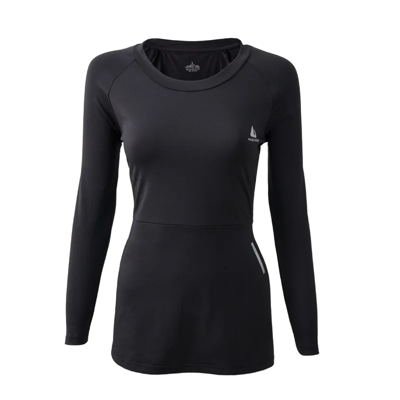 Сексуальная Спортивная Толстовка женская футболка для спортзала с длинным