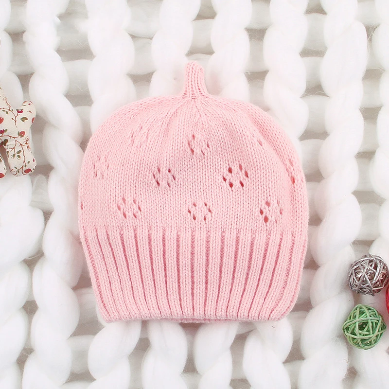 Новинка 2019 зимняя теплая детская шапка в клетку для новорожденных вязаная Милая