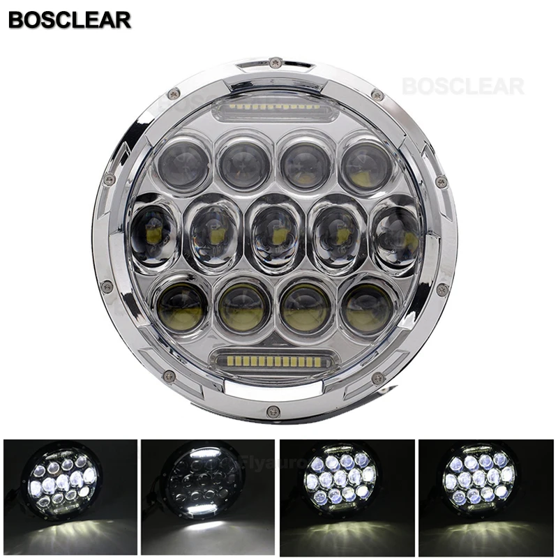 7inch Round Led Headlight Low Beam Light with DRL Headlamp For Jeep Wrangler JK TJ Lada niva Off Road 4x4 suzuki samurai Hummer |