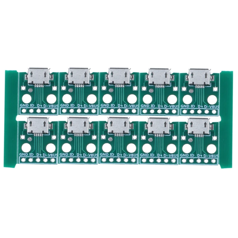 

10Pcs Micro-Usb To Dip Adapter 5Pin Female Connector B Type Pcb Converter