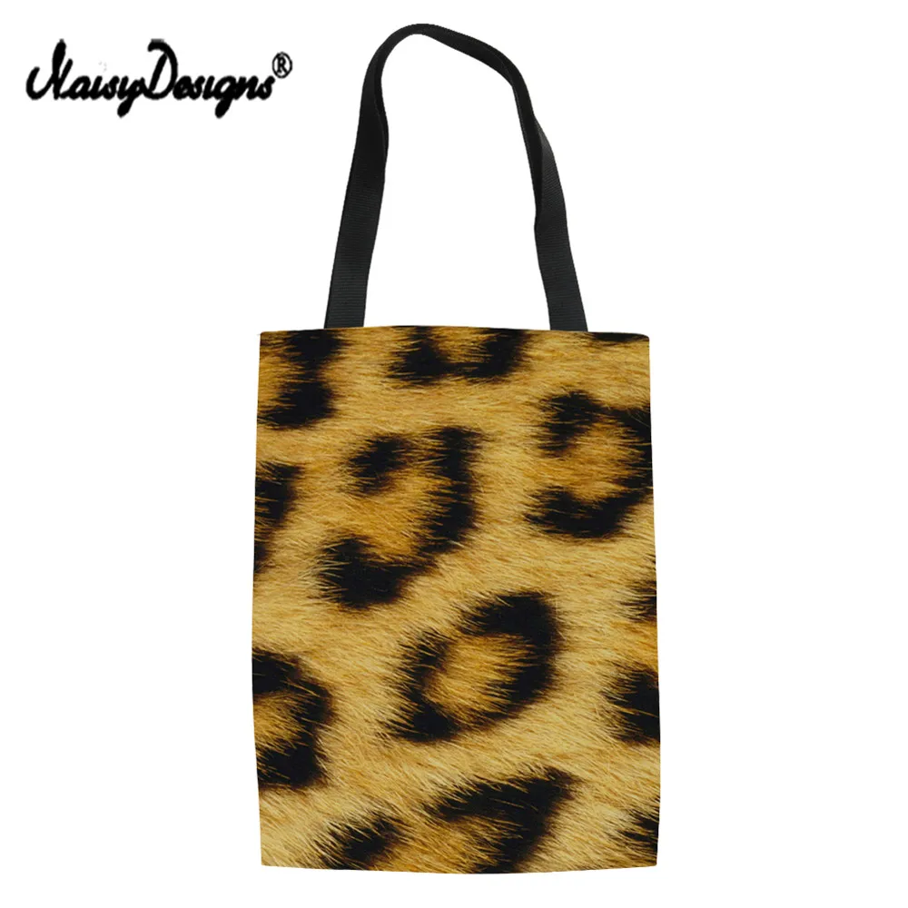

NoisyDesigns Women Leopard Print Convenient Classic European style Shopping Bags Simple Shoulder Portable Large Capacity Bags