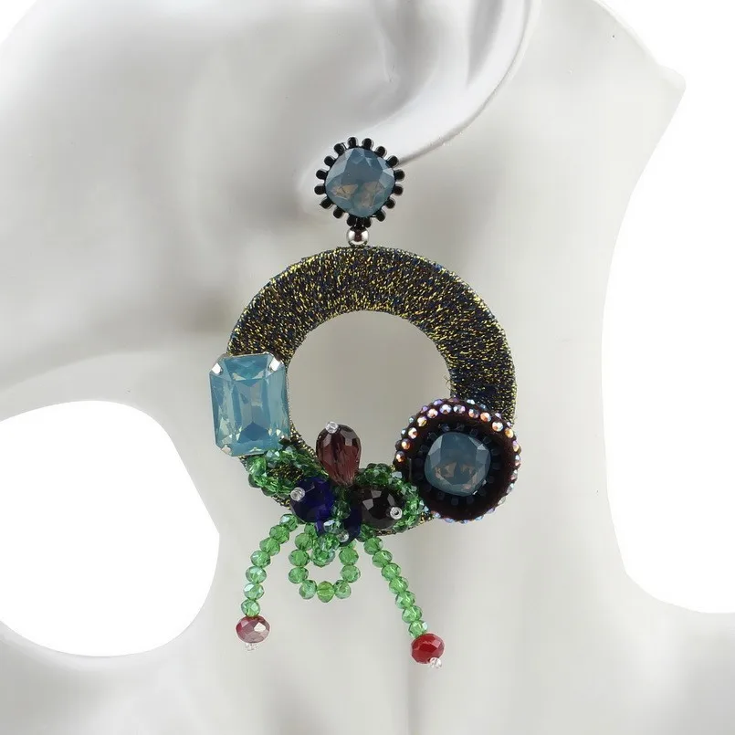 Florosy красочные полимерные хрустальные бусины Большая подвеска цветок висячие