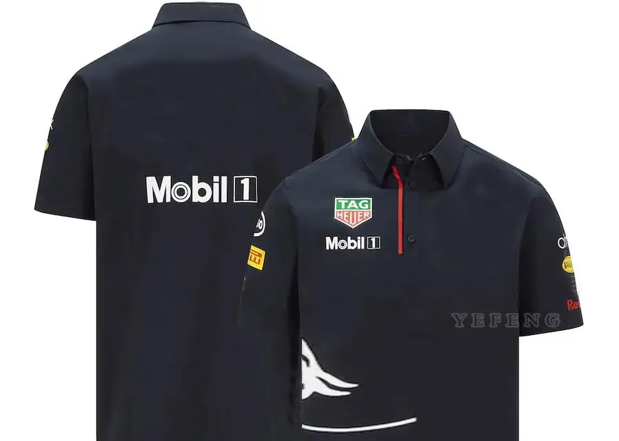 

2021 F1 Racing Team For Honda Red Color Bull Motorsport Outdoor Motorcycle Quick-Drying Sports Jersey Riding Polo Lapel Shirt