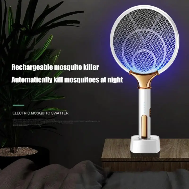 

3000V Electric Flies Swatter Killer USB Rechargeable LED Lamp Summer Mosquito Trap Racket Anti Insect Bug Zapper Dropshipping