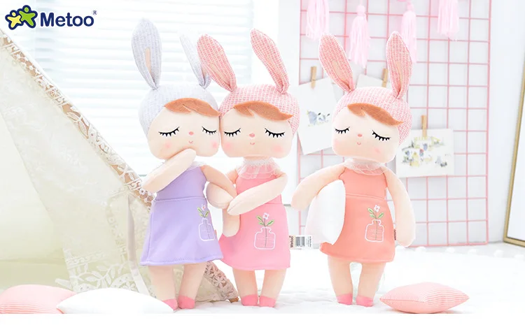 Metoo новейшие плюшевые куклы Angela детские игрушки для девочек подарок кролик