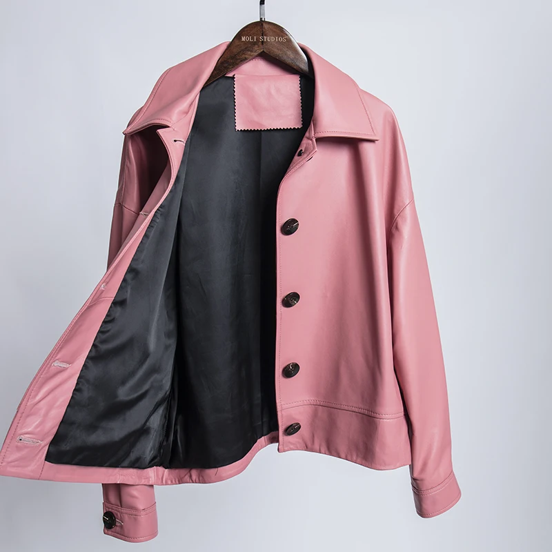 Осенняя модная куртка из натуральной кожи для женщин 2019 зима плюс размер