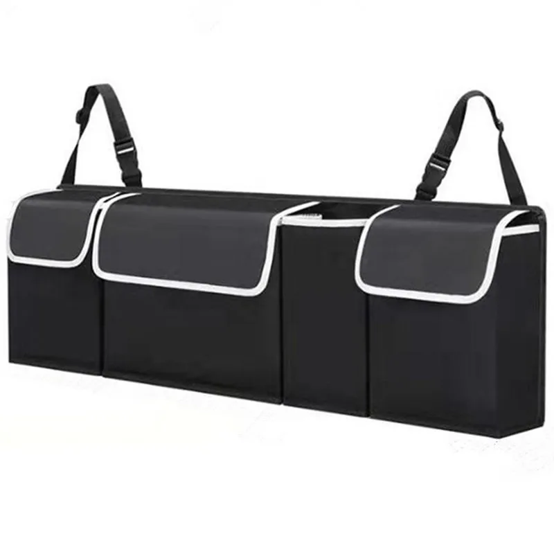 

High Capacity Adjustable Car Storage Box Backseat 4 Bag Trunk Organizer Multi-use Oxford Car Seat Back Organizers Car Accesories