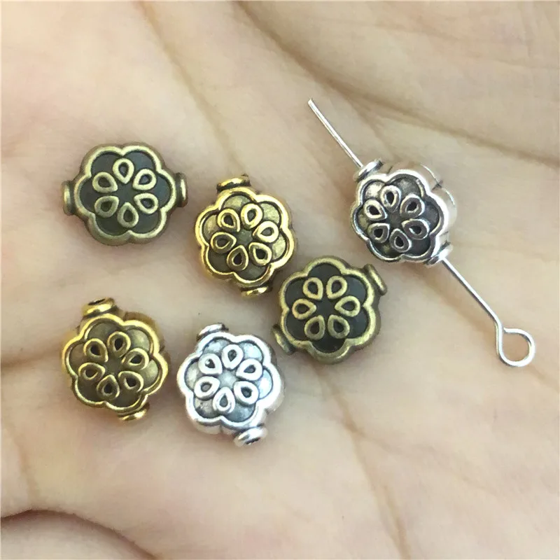 

20pcs flower perforated beads connectors for fashion jewelry making DIY handmade bracelet necklace accessory material