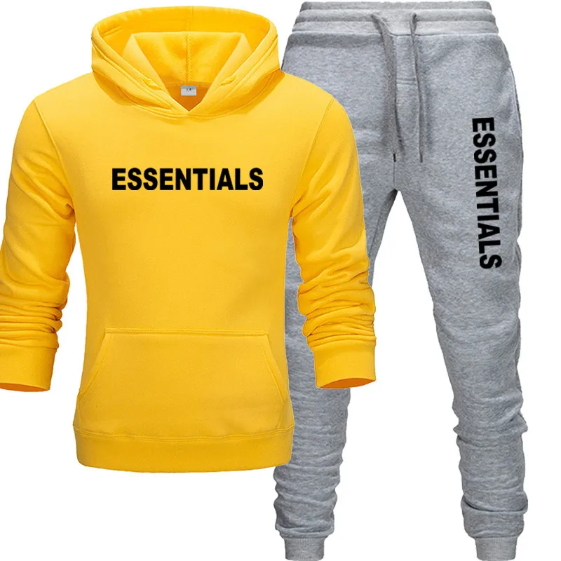 

Men Winter 2020 NewTracksuit Male Hoodie And Pants Two Piece Fitness Pullover Sweatshirt Set Casual Sportswear Running Suit