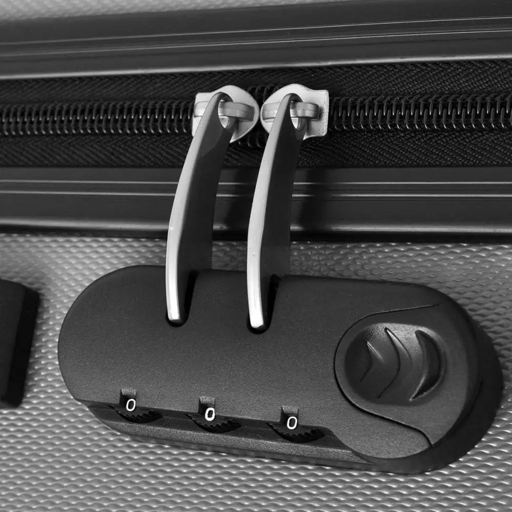 【USA Warehouse】3 Piece Hardcase Trolley Set Silver