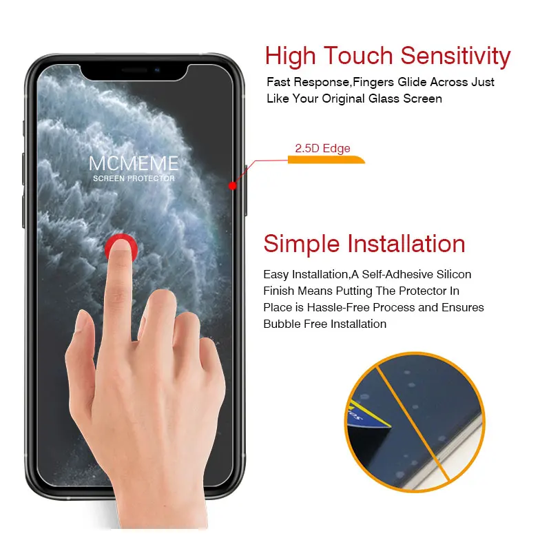 Закаленное стекло для iPhone 11 Pro max прозрачный протектор экрана Капа 11Pro Max Ультра