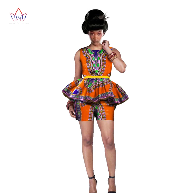 Women African Clothing 6XL Outfits 2 Piece Sets Print Shorts Set Design Brand Dashikis BRW WY542|Африканская одежда| |