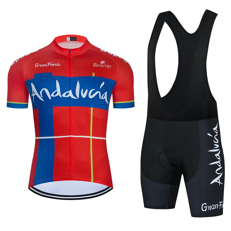 

New team Andalucia cycling jersey 20D bike shorts set Ropa Ciclismo MENS MTB summer PRO BICYCLING Maillot bottom clothing