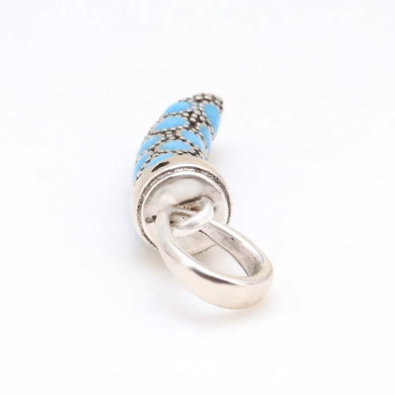 

Original 925 Sterling Silver Charm Peacock Blue Pepper Amulet Pendant Fit Pandora Women Bracelet & Necklace Diy Jewelry